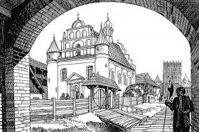 Луцьк. Реконструкція кафедрального костелу Святої Трійці 16 ст.